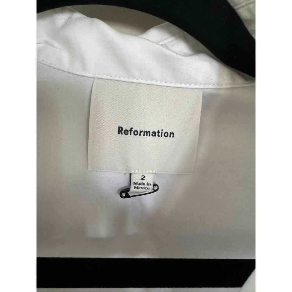 NWOT Reformation Vanta Shirt in Bright White SZ 2 - Picture 6 of 8